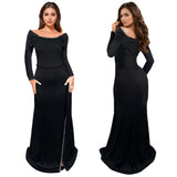 Women's bottom slit dress